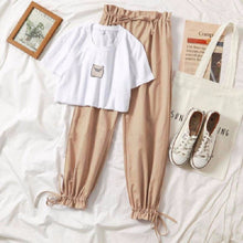 Load image into Gallery viewer, Two piece set tracksuit women summer clothes for women new Korean 2 piece set women casual Harem pant suit student Harajuku girl