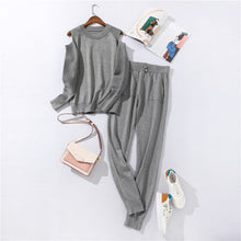 Load image into Gallery viewer, Autumn and Winter Explosions Sportswear High Collar Sweater Knit Pants Suit Casual Women's Two-piece Suit